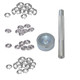 9.5mm Silver Prong Snap Poppers (Pack of 20) with Fixing Hand Tool